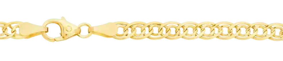 3,5 mm 50 cm 333 - 8 Karat Gold Armkette Zwillingspanzerkette massiv Gold hochwertige Goldkette 4 g