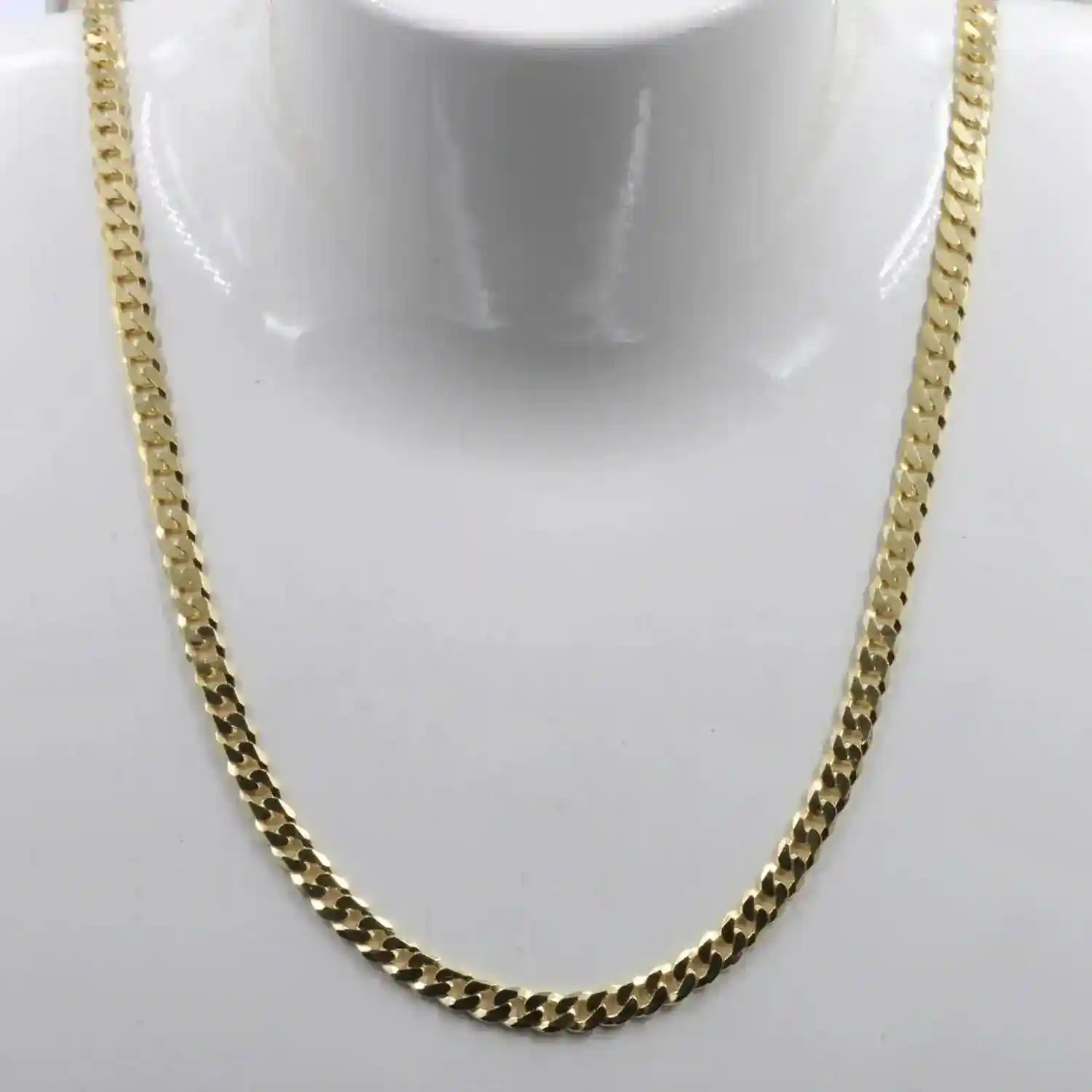 4,1 mm 50 cm 585 - 14 Karat Gold Halskette Panzerkette massiv Gold hochwertige Goldkette  20,9 g