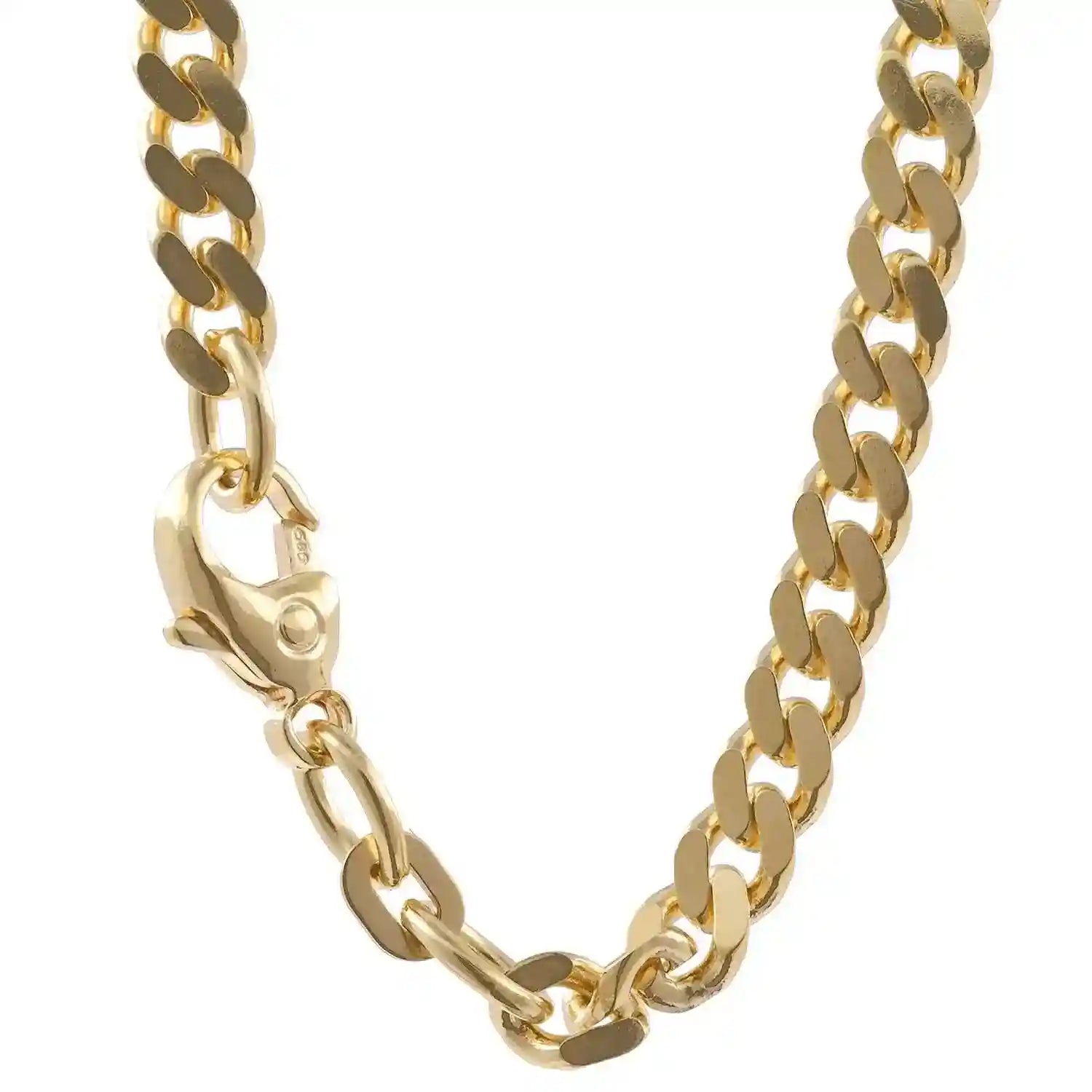 4,1 mm 50 cm 585 - 14 Karat Gold Halskette Panzerkette massiv Gold hochwertige Goldkette  20,9 g