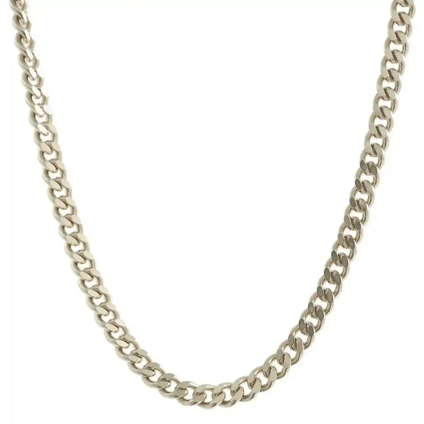 Goldkette Panzerkette Länge 55cm -Breite 1,7mm - 585-14 Karat Weißgold - Firma Holzenplotz - Silberketten-Goldketten.de