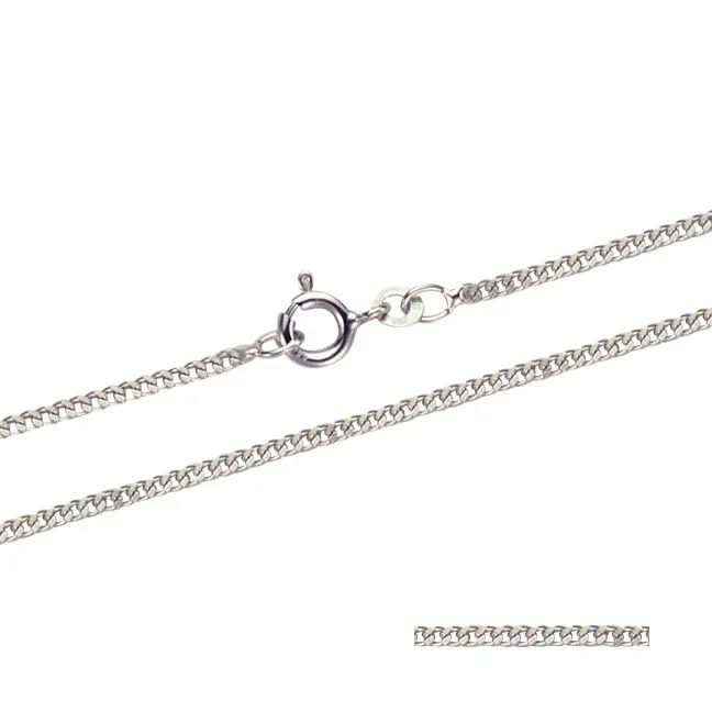 Goldkette Panzerkette Länge 55cm -Breite 1,7mm - 585-14 Karat Weißgold - Firma Holzenplotz - Silberketten-Goldketten.de