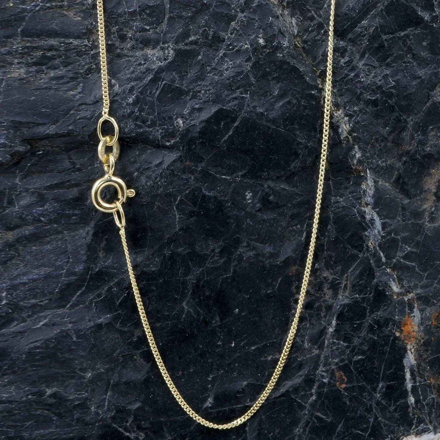 1,1 mm 60 cm 585 - 14 Karat Gold Halskette Panzerkette massiv Gold hochwertige Goldkette  3,44 g