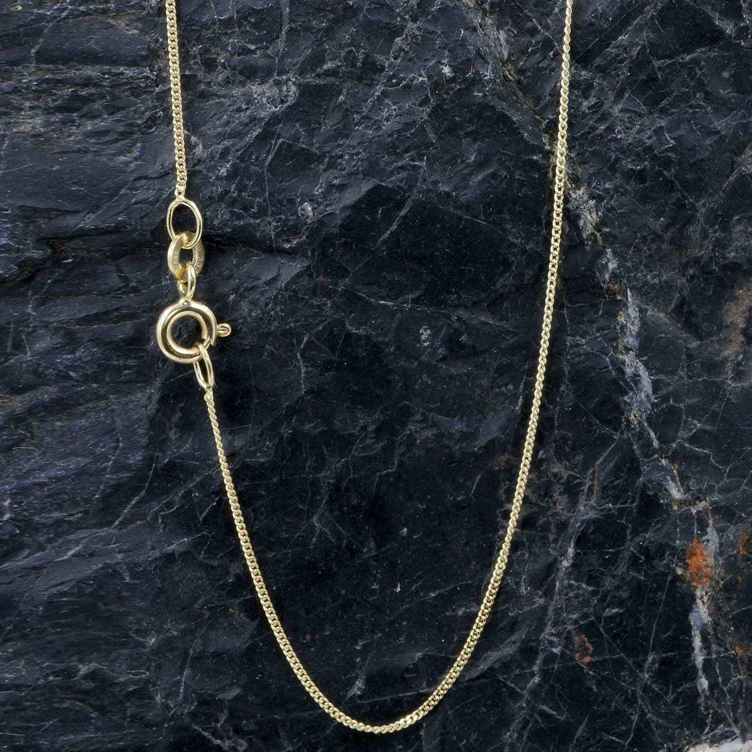 1,1 mm 60 cm 585 - 14 Karat Gold Halskette Panzerkette massiv Gold hochwertige Goldkette  3,44 g