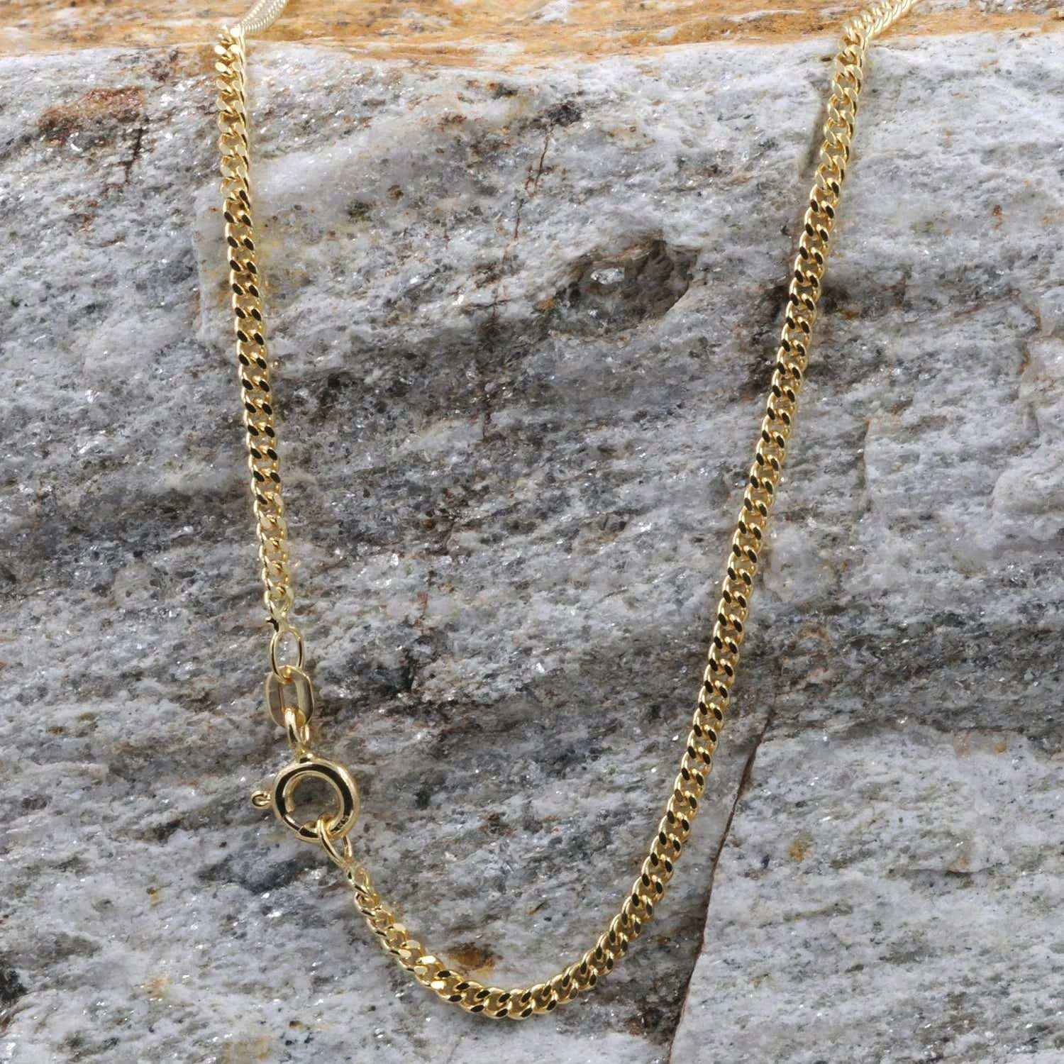 2,1 mm 60 cm 585 - 14 Karat Gold Halskette Panzerkette massiv Gold hochwertige Goldkette  8,5 g