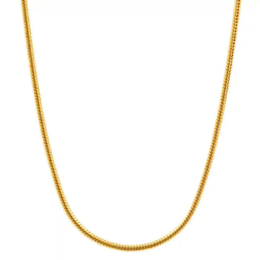 0,9 mm 40 cm 750 - 18 Karat Gold Halskette Schlangenkette rund massiv Gold hochwertige Goldkette  4,0 g