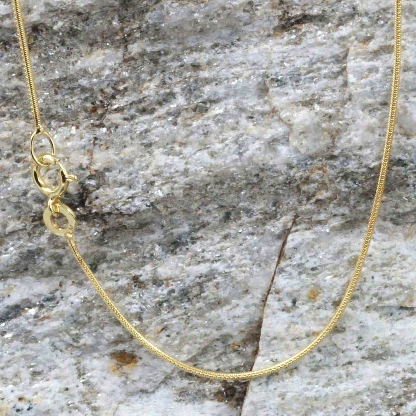 Goldkette Schlangenkette Länge 45cm - Breite 1,1mm - 585-14 Karat Gold