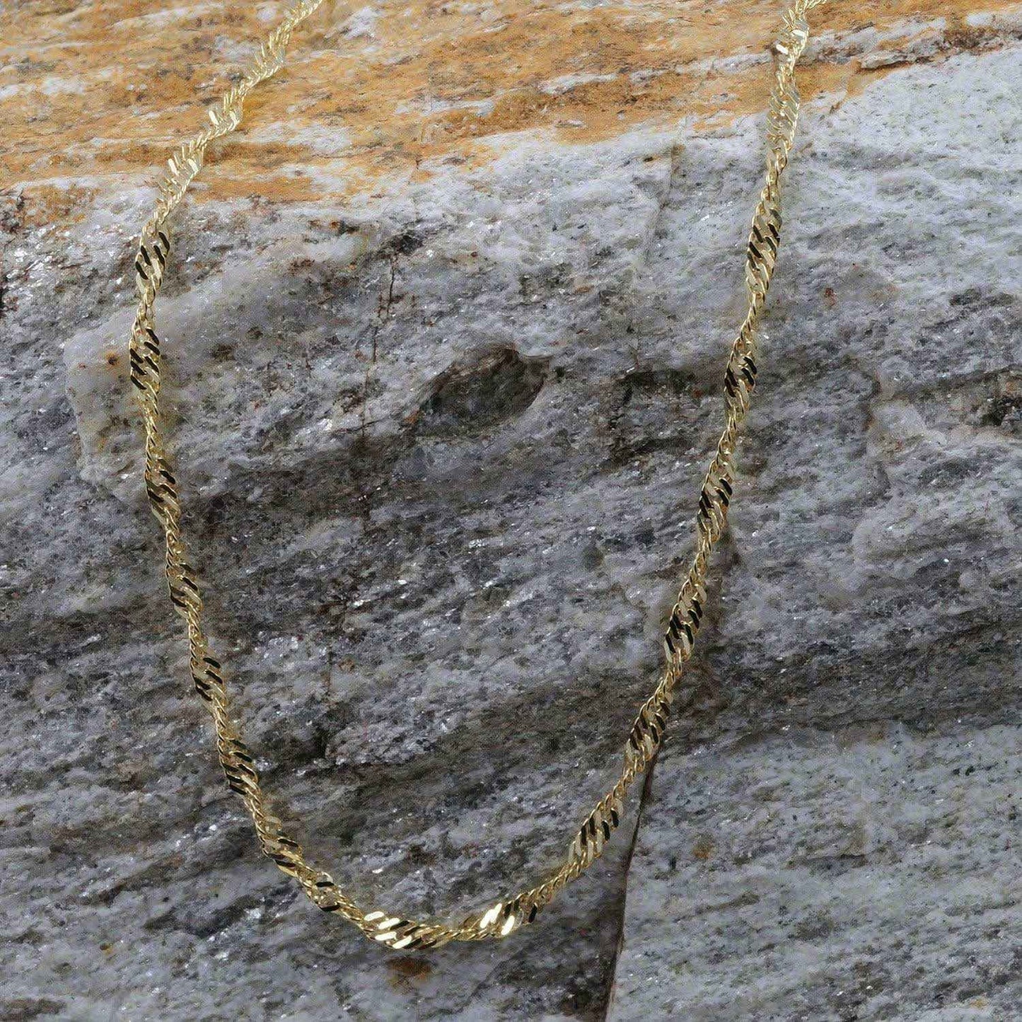 Goldkette Singapurkette Breite 2,2mm - 585-14 Karat Gold