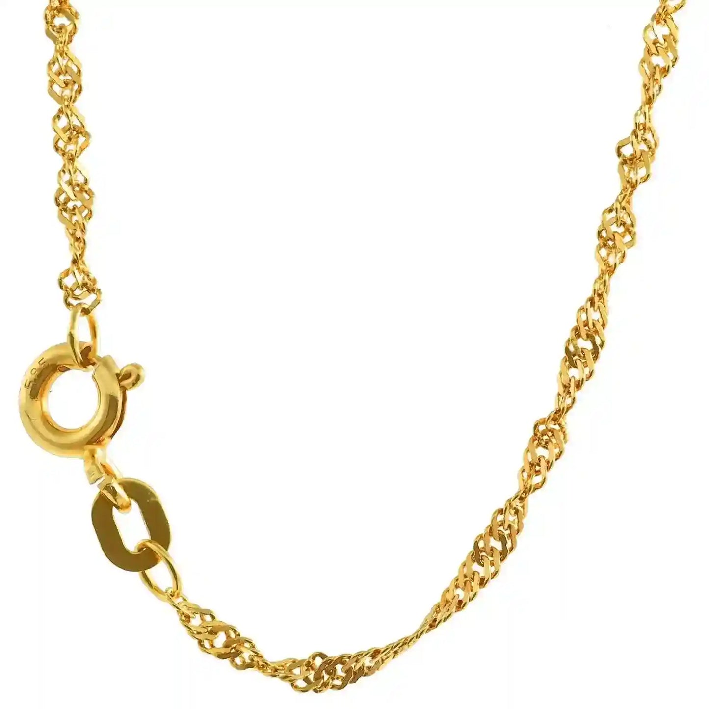 Goldkette Singapurkette Länge 45cm - Breite 1,4mm - 333-8 Karat Gold