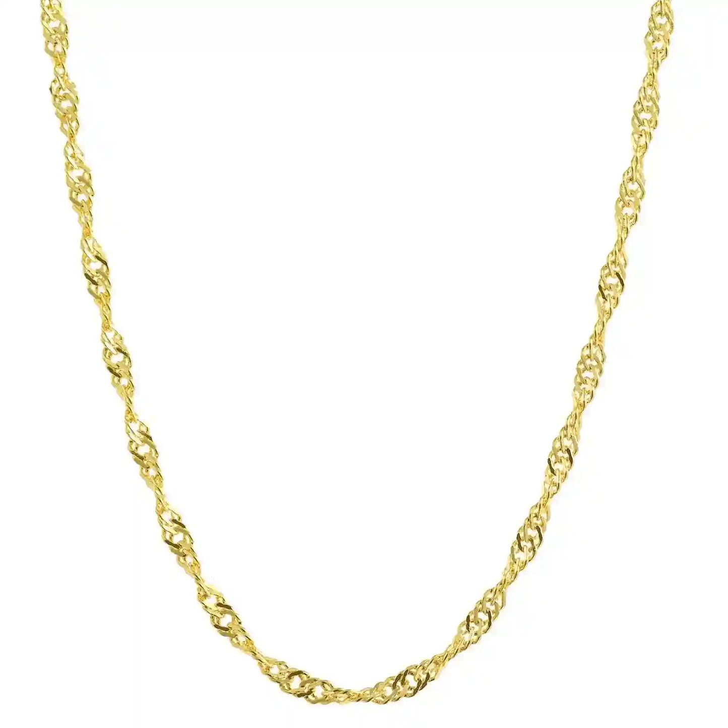 Goldkette Singapurkette Länge 50cm - Breite 1,2mm - 585-14 Karat Gold