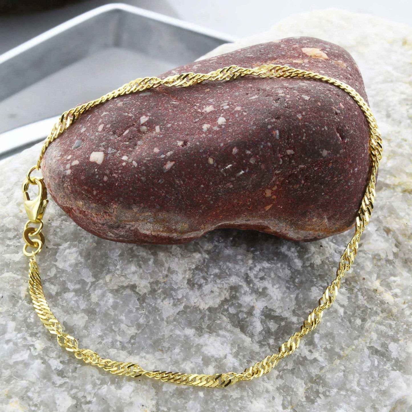 Goldkette Singapurkette Länge 55cm - Breite 2,4mm - 333-8 Karat Gold - Firma Holzenplotz - Silberketten-Goldketten.de