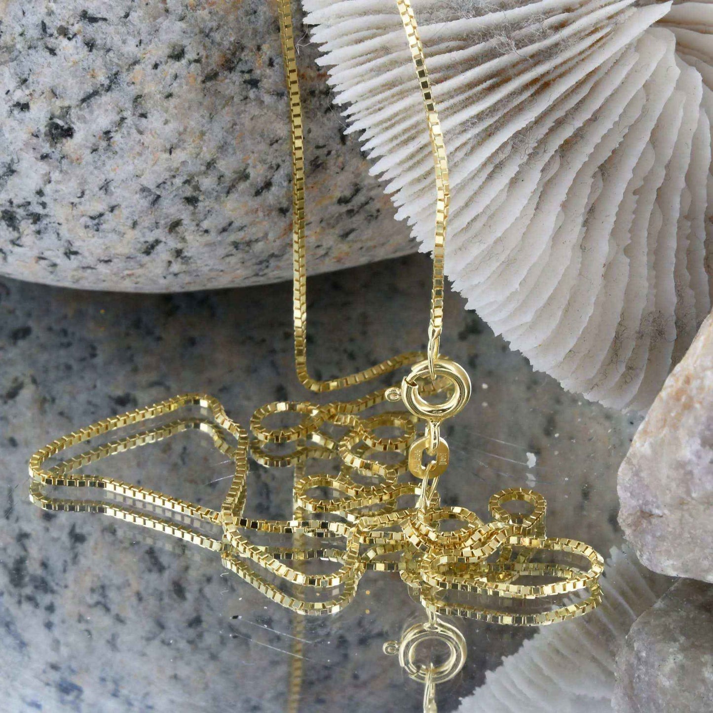 Goldkette Venezianerkette Halskette Breite 0,8 mm - 585-14 Karat Gold