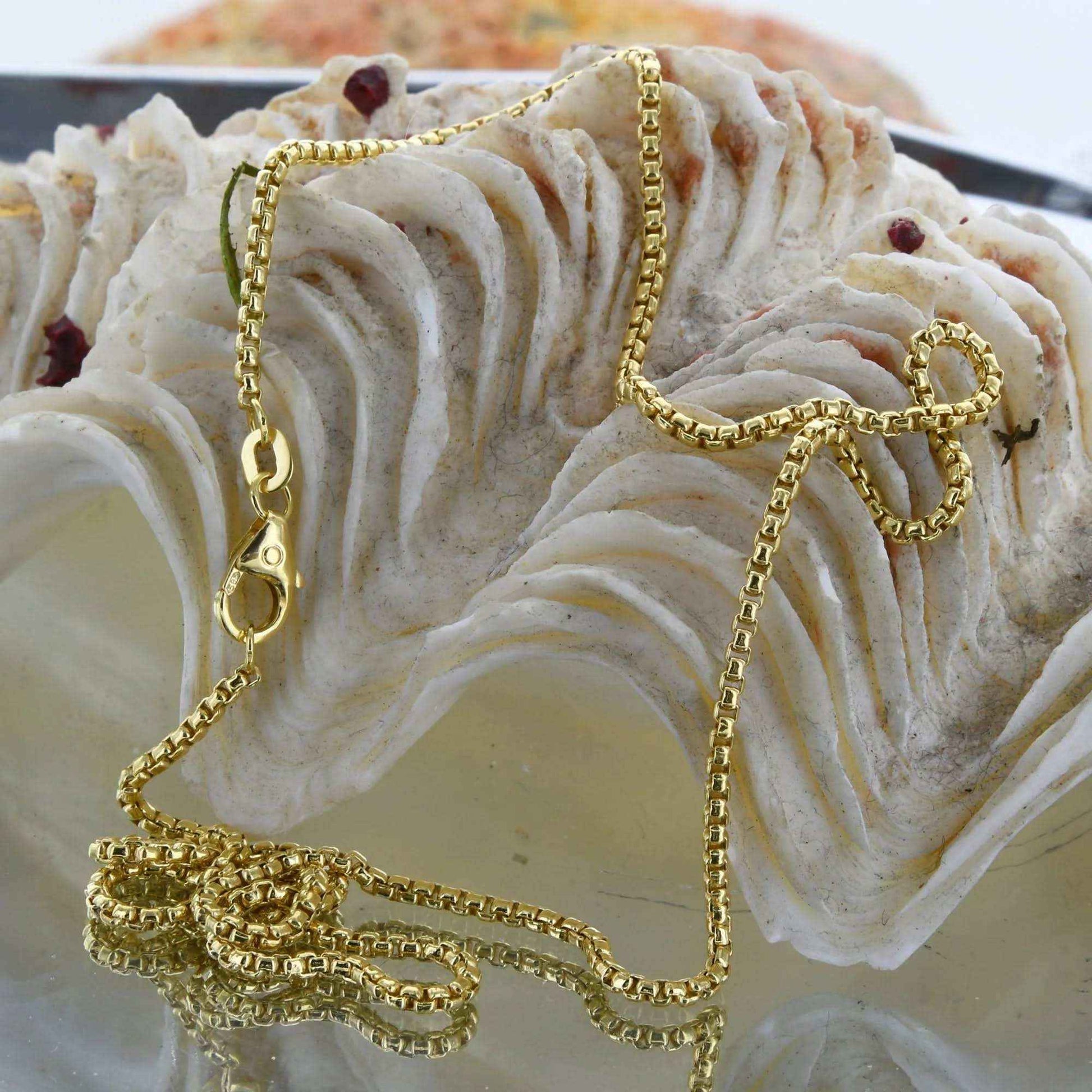 1,5 mm 40 cm 585 - 14 Karat Gold Halskette Venezianerkette massiv Gold hochwertige Goldkette  5,5 g