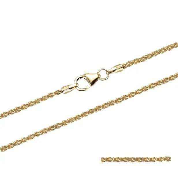 1,7 mm 333 - 8 Karat Gold Halskette Zopfkette massiv Gold hochwertige Goldkette - Länge nach Wahl