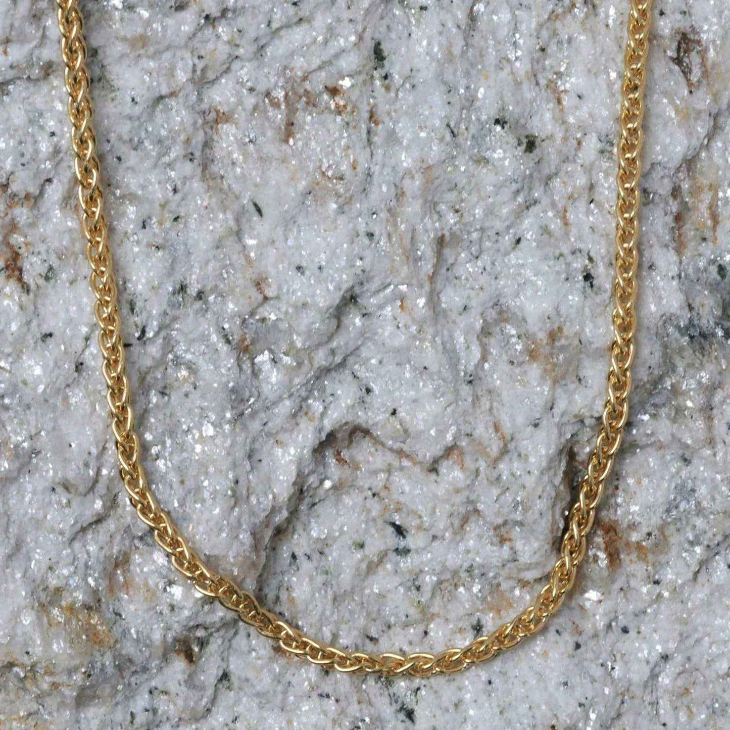 1,7 mm 585 - 14 Karat Gold Halskette Zopfkette massiv Gold hochwertige Goldkette - Länge nach Wahl