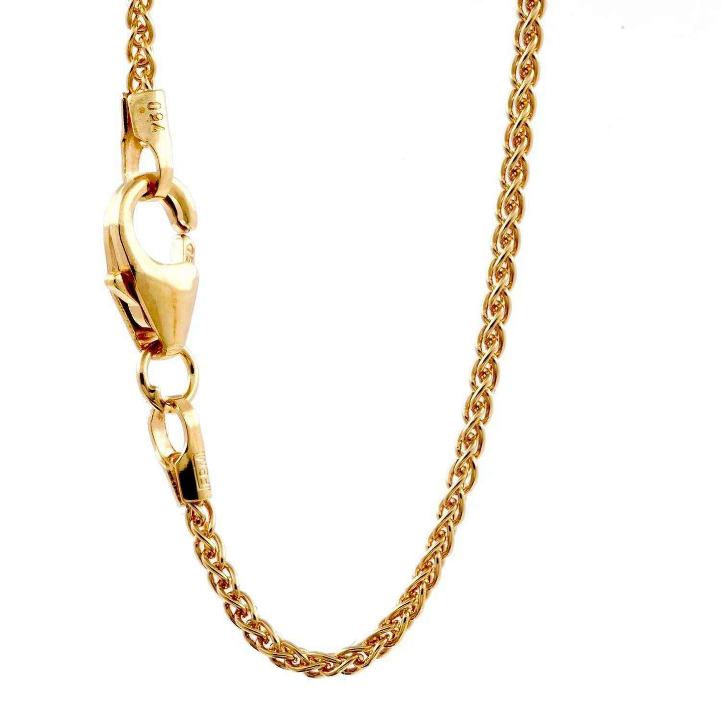 Goldkette Zopfkette Länge 42cm - Breite 1,7mm - 750-18 Karat Gold