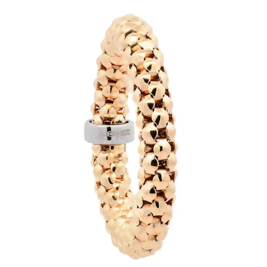 Goldring  Ring elastisch 4mm 585-14 Karat Gold - Gelbgold und Weißgold