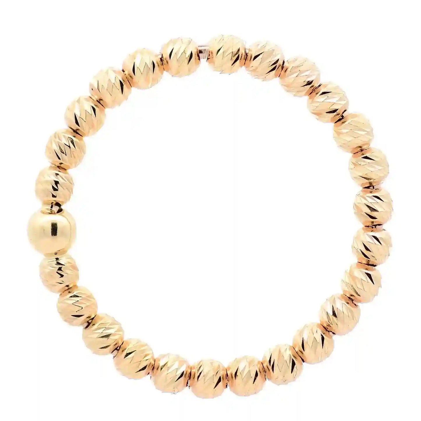 Goldring  Ring Kügelchen diamantiert 2,2 mm 585-14 Karat Gelbgold