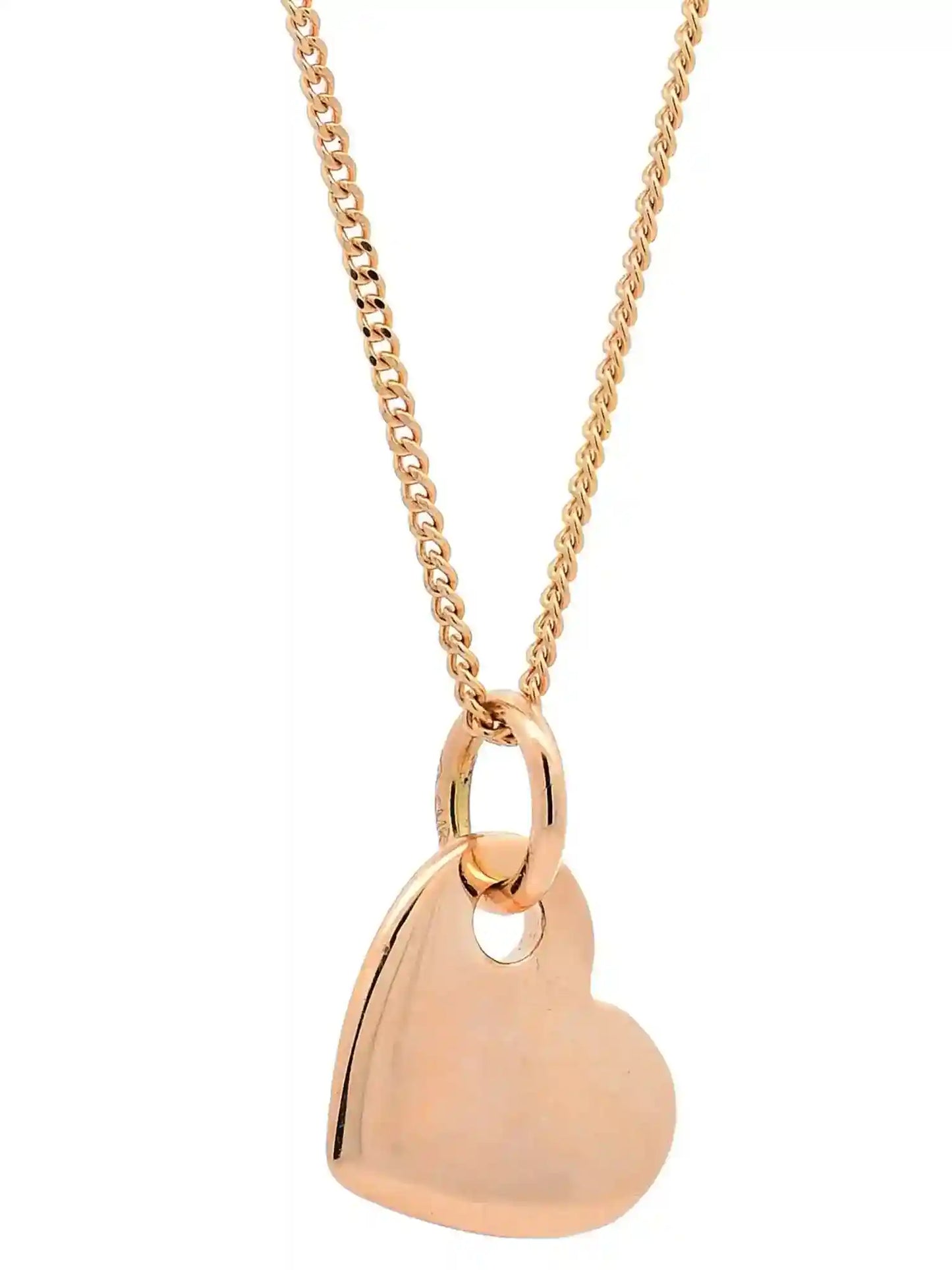 Halskette Anhänger Herz mit 1,1 mm Goldkette 585-14 Karat Gold