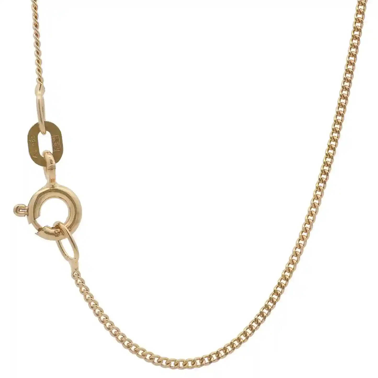 Halskette Anhänger Herzchen mit 1,1 mm Goldkette 585-14 Karat Gold