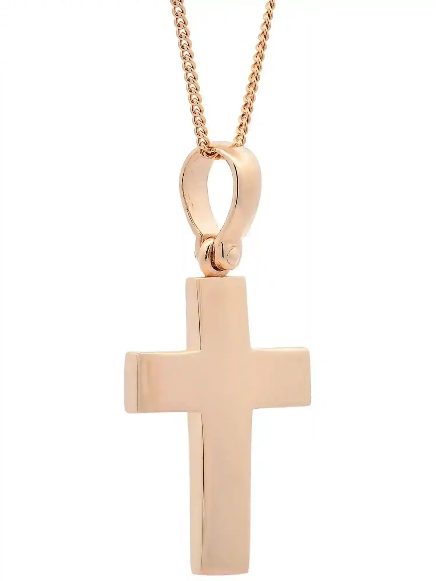 Halskette Anhänger Kreuz mit 1,1 mm Goldkette 585-14 Karat Gold