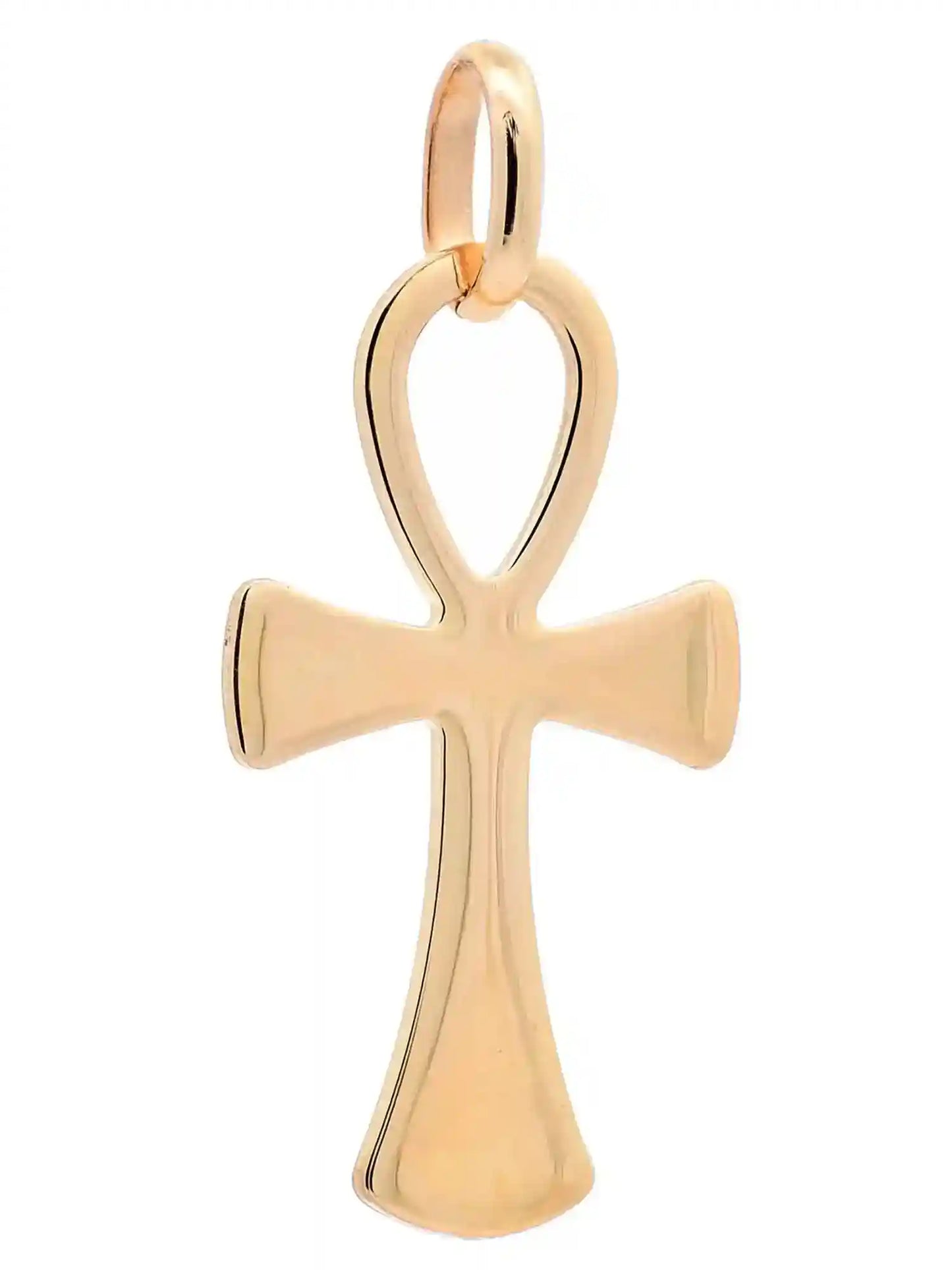 Halskette Anhänger Kreuz mit 1,1 mm Goldkette 585-14 Karat Gold