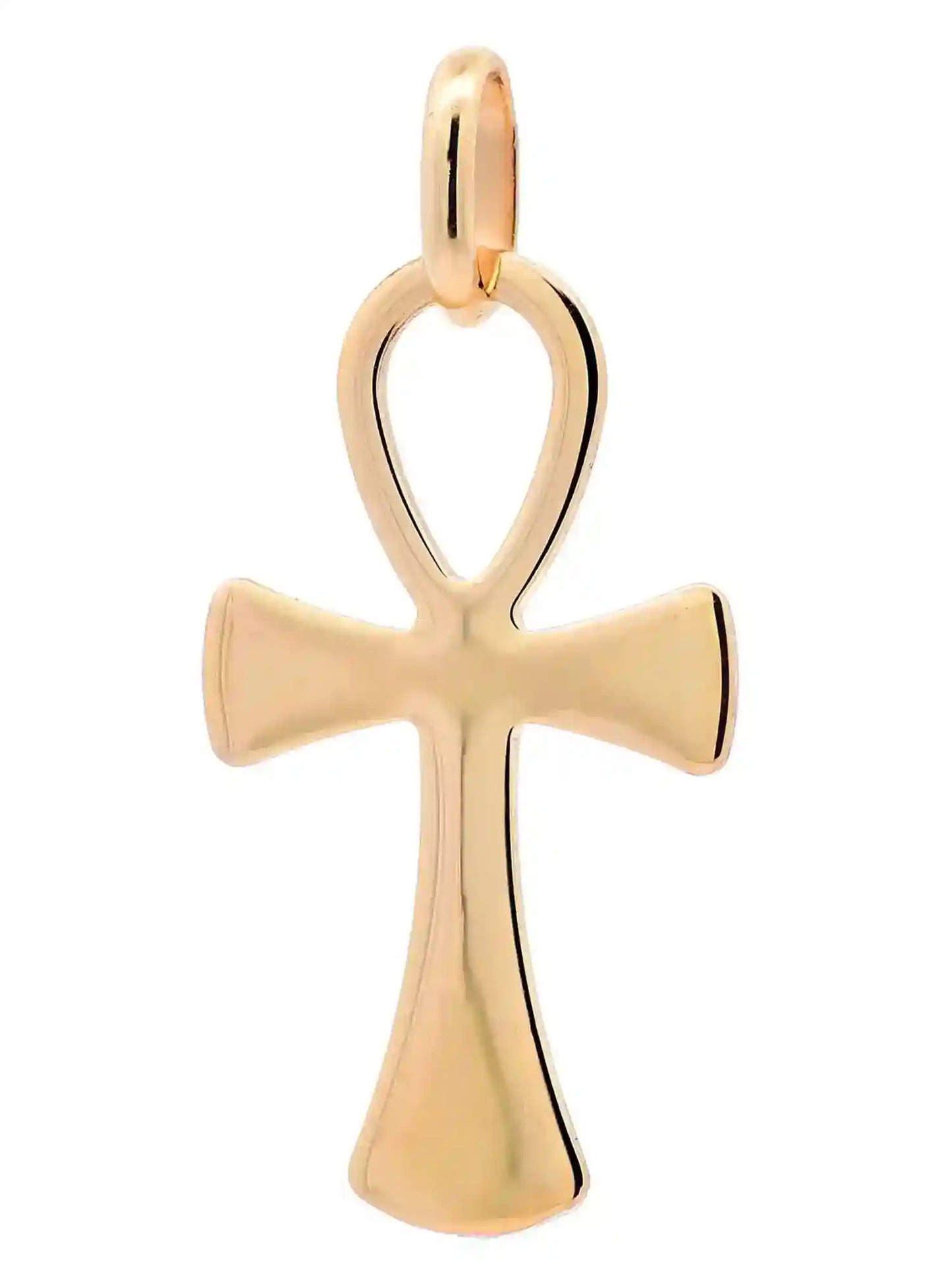 Halskette Anhänger Kreuz mit 1,1 mm Goldkette 585-14 Karat Gold