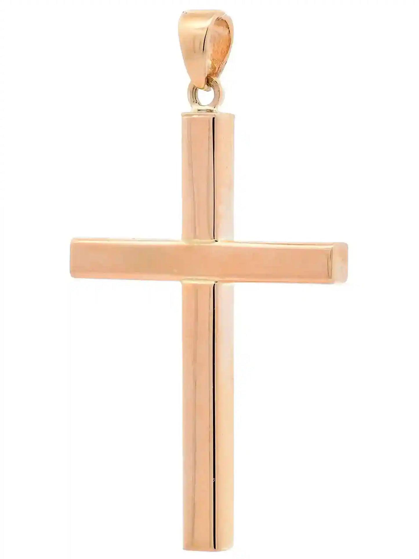 Halskette Anhänger Kreuz mit 1,1 mm Goldkette 585-14 Karat Gold