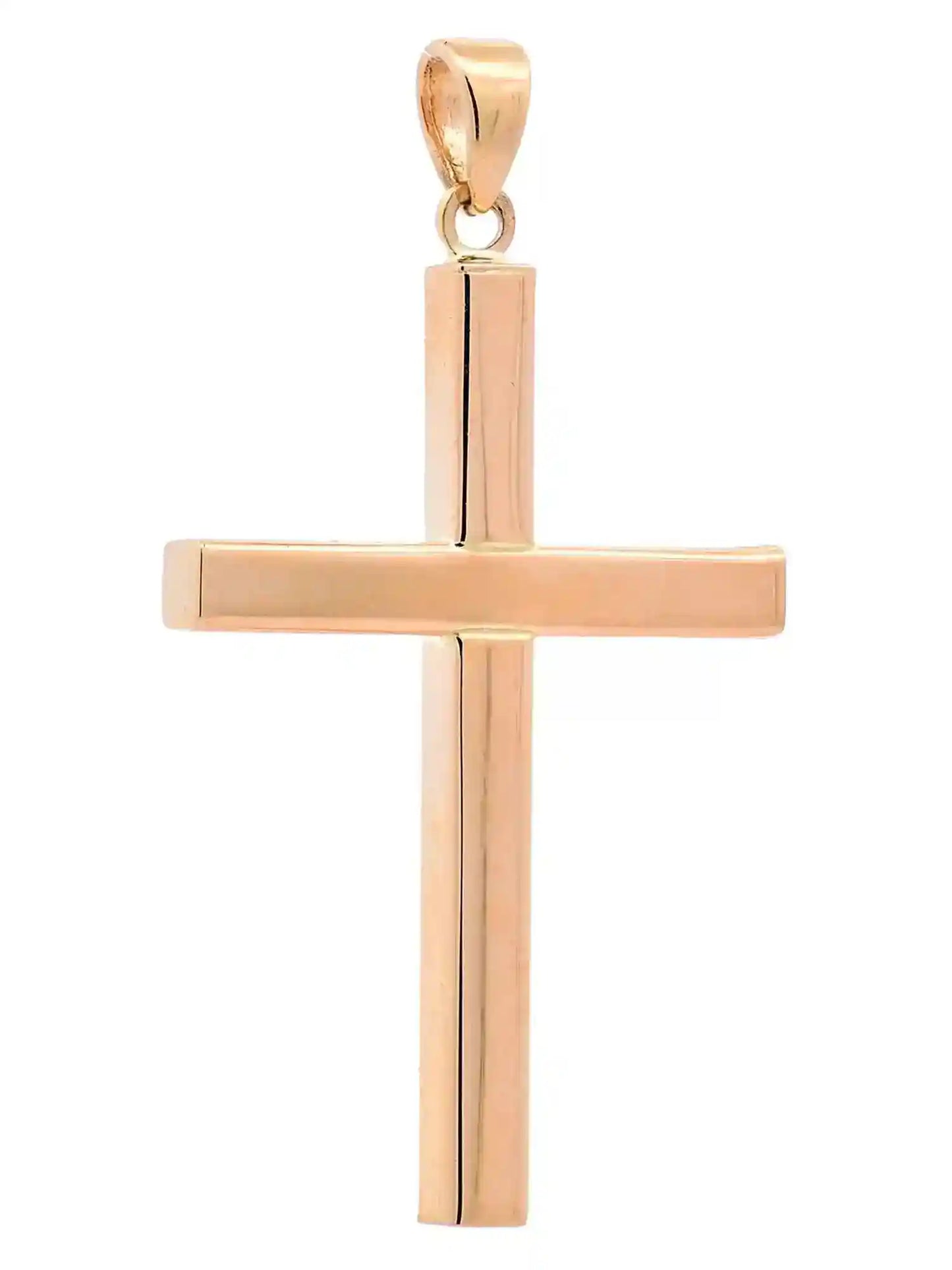 Halskette Anhänger Kreuz mit 1,1 mm Goldkette 585-14 Karat Gold