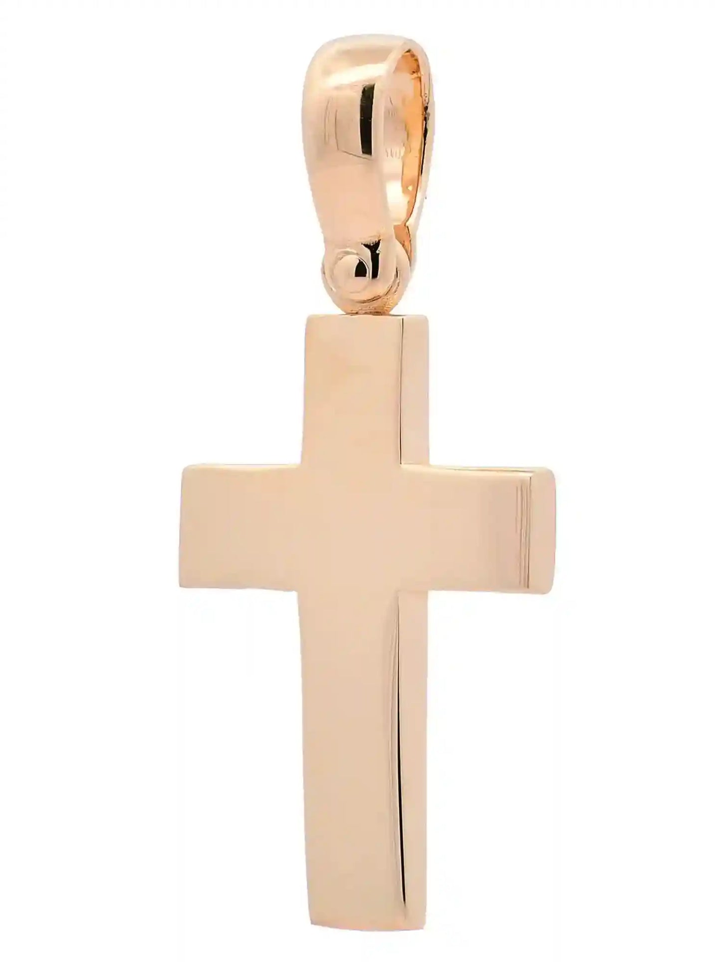 Halskette Anhänger Kreuz mit 1,1 mm Goldkette 585-14 Karat Gold