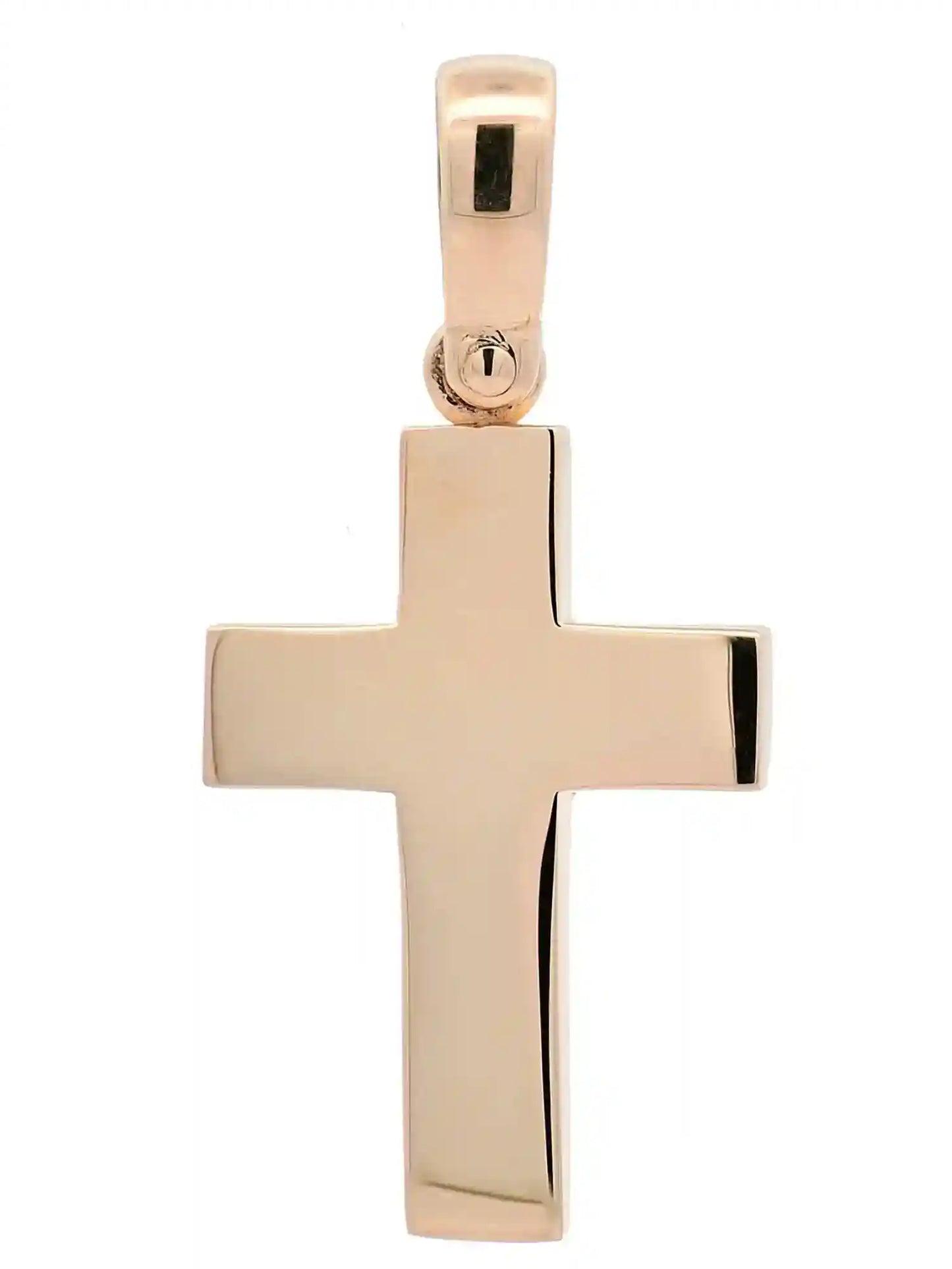 Halskette Anhänger Kreuz mit 1,1 mm Goldkette 585-14 Karat Gold