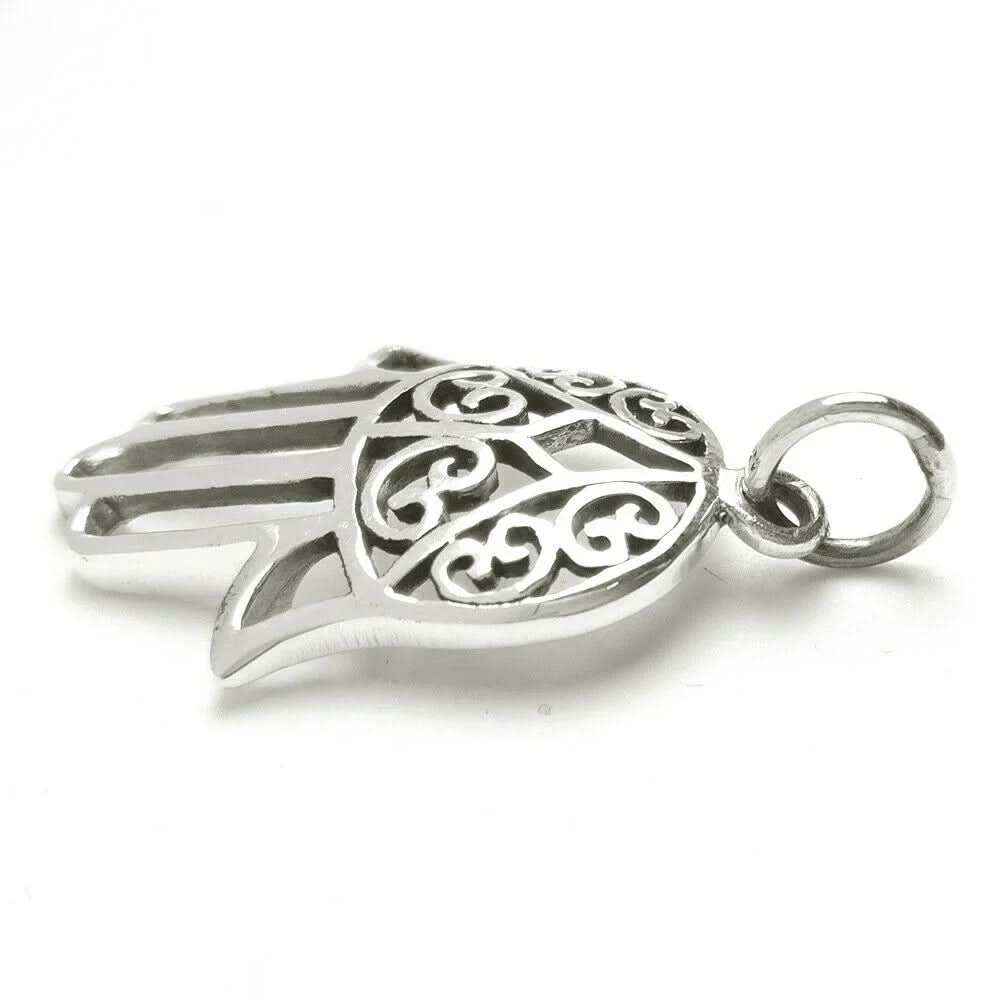 Hand der Fatima Schmuck Anhänger 925er Silber 27x13mm