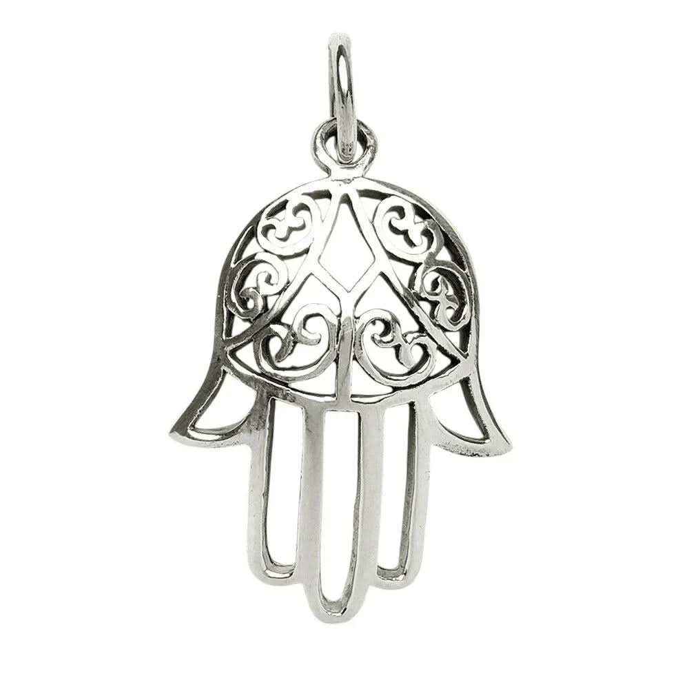Hand der Fatima Schmuck Anhänger 925er Silber 27x13mm