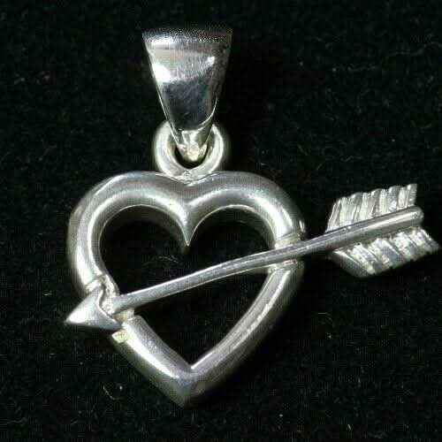 Herz mit Pfeiln Schmuck Anhänger 925er Silber