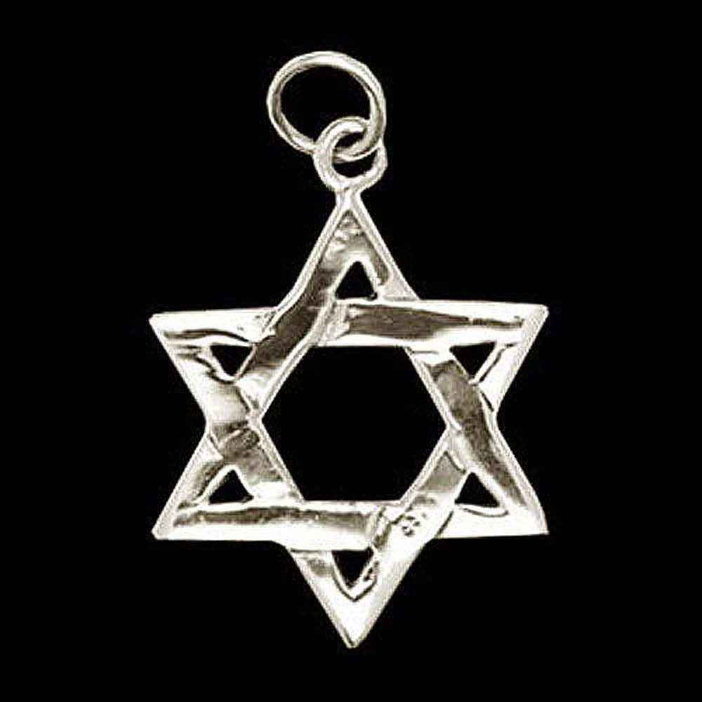 Hexagramm Davidstern Schmuck Anhänger 925er Silber 20 mm Durchmesser - Firma Holzenplotz - Silberketten-Goldketten.de