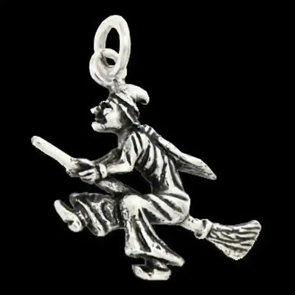 Hexe Schmuck Anhänger 925er Silber - Hexen - 27x27mm