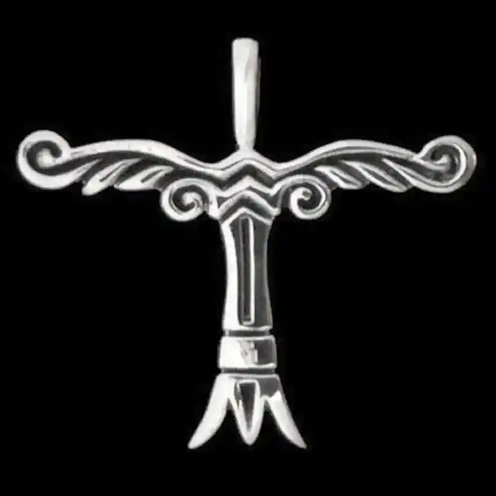 Irminsul-Amulett Schmuck Anhänger groß 925er Silber - Wikinger - 55x50mm