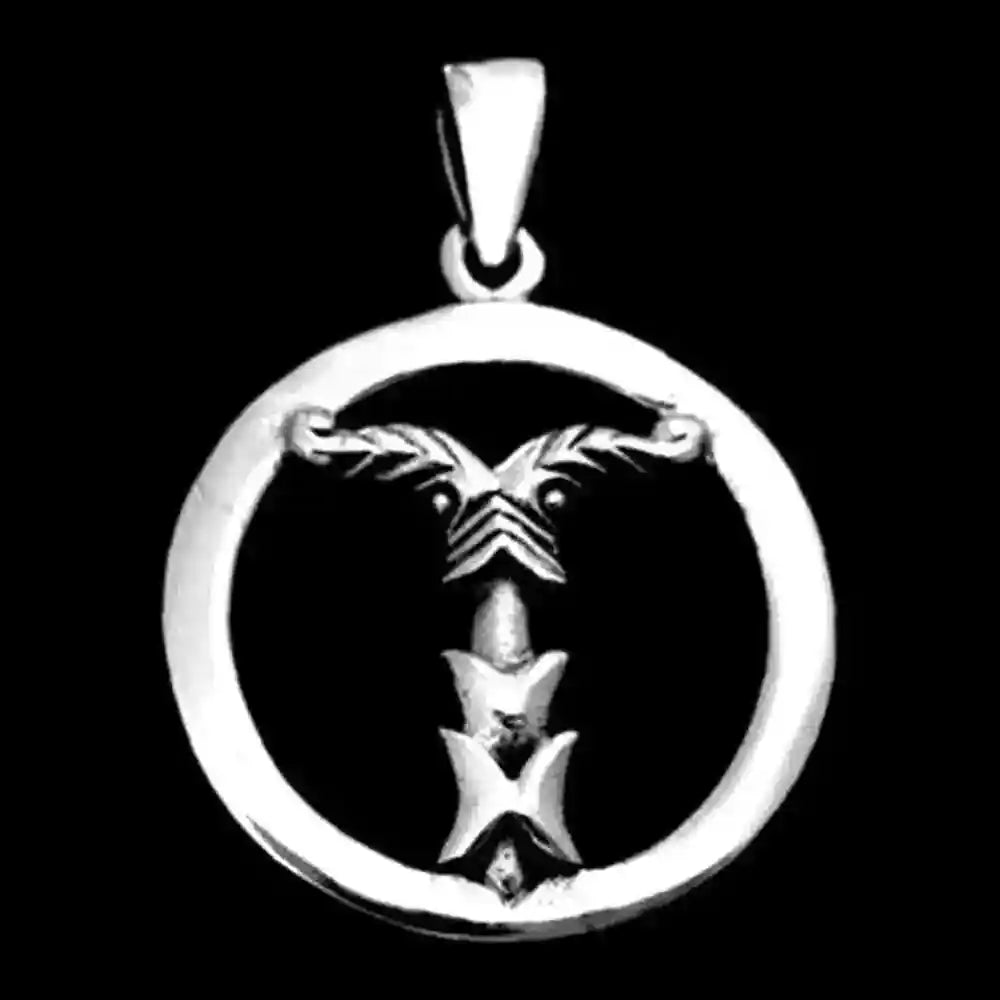 Irminsul Schmuck Anhänger 925er Silber Durchmesser 21mm