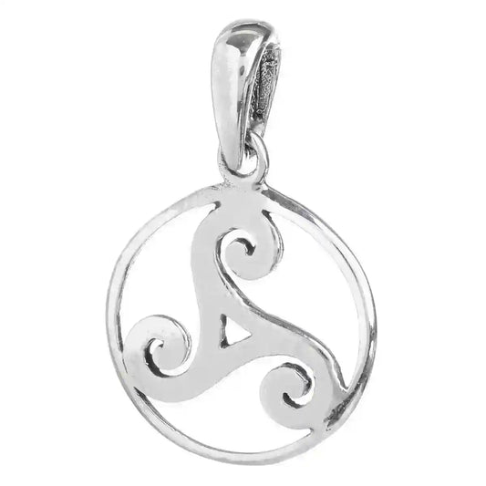 Keltische Triskele Schmuck Anhänger 925er Silber - Triskel - Durchmesser 16mm