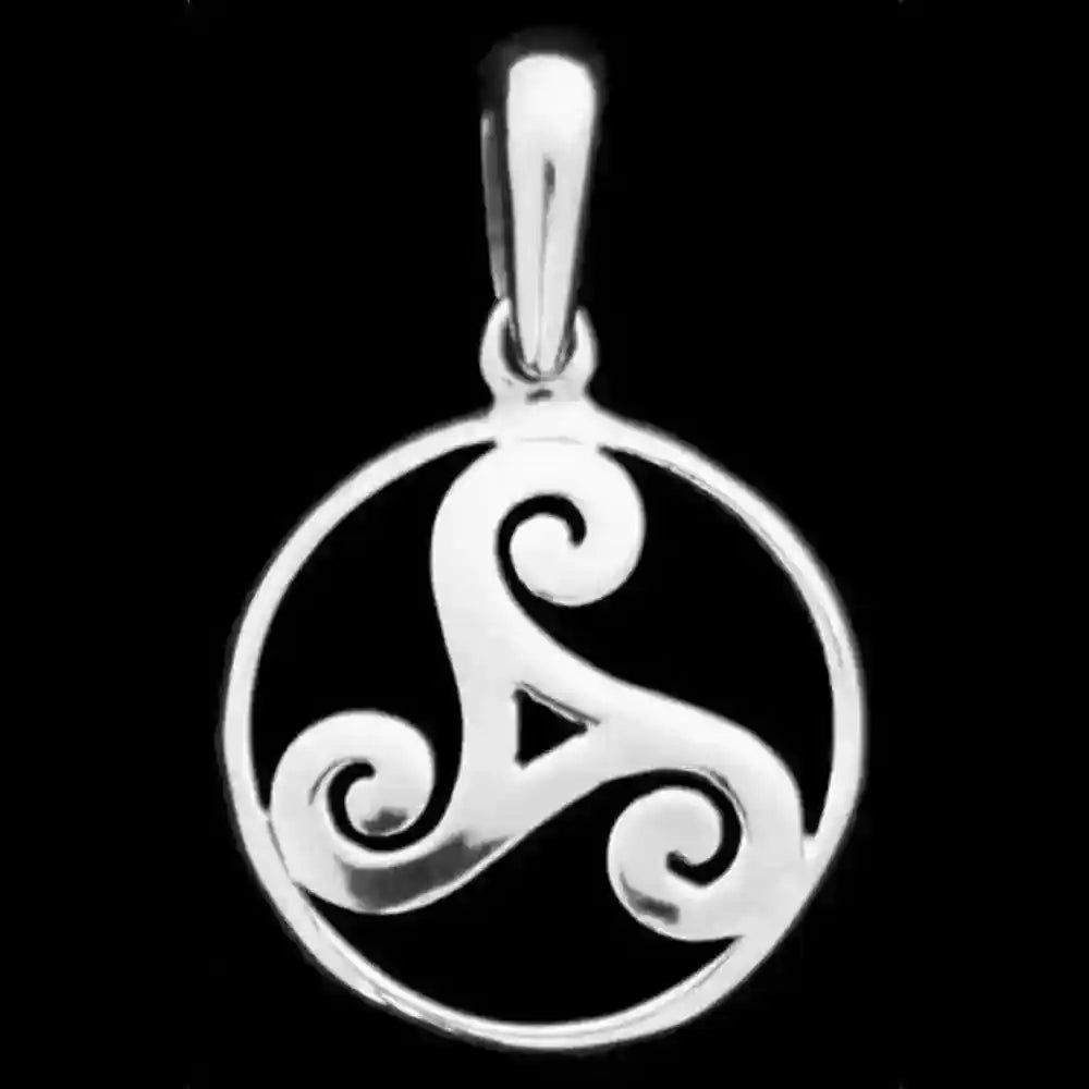 Keltische Triskele Schmuck Anhänger 925er Silber - Triskel - Durchmesser 16mm