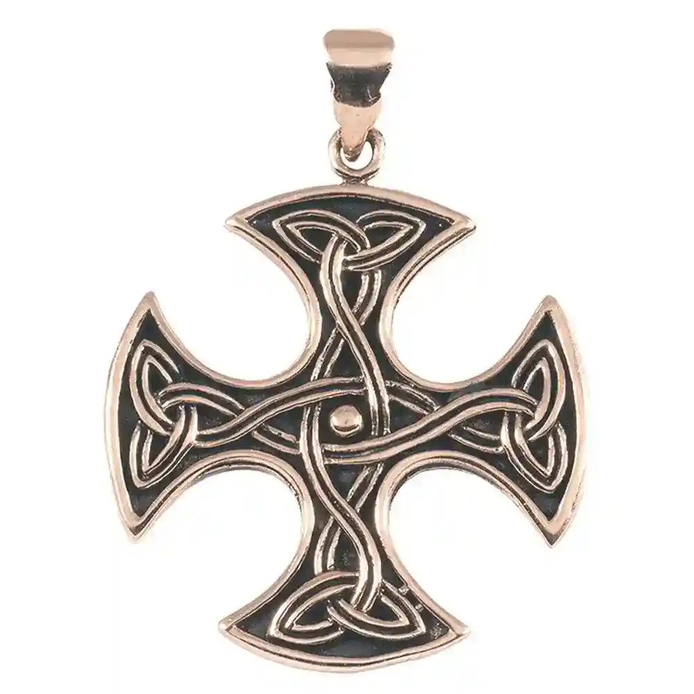 Keltischer Anhänger Schmuck - Keltische Knoten - 37x47mm Bronze