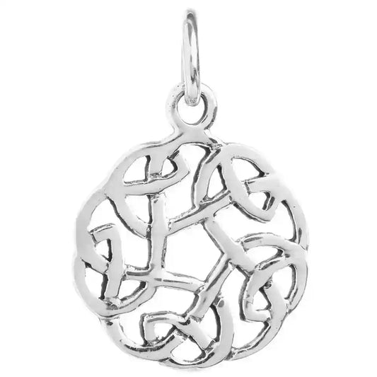 Keltischer Knoten Schmuck Anhänger 925er Silber - Keltische Knoten - Durchmesser 16mm