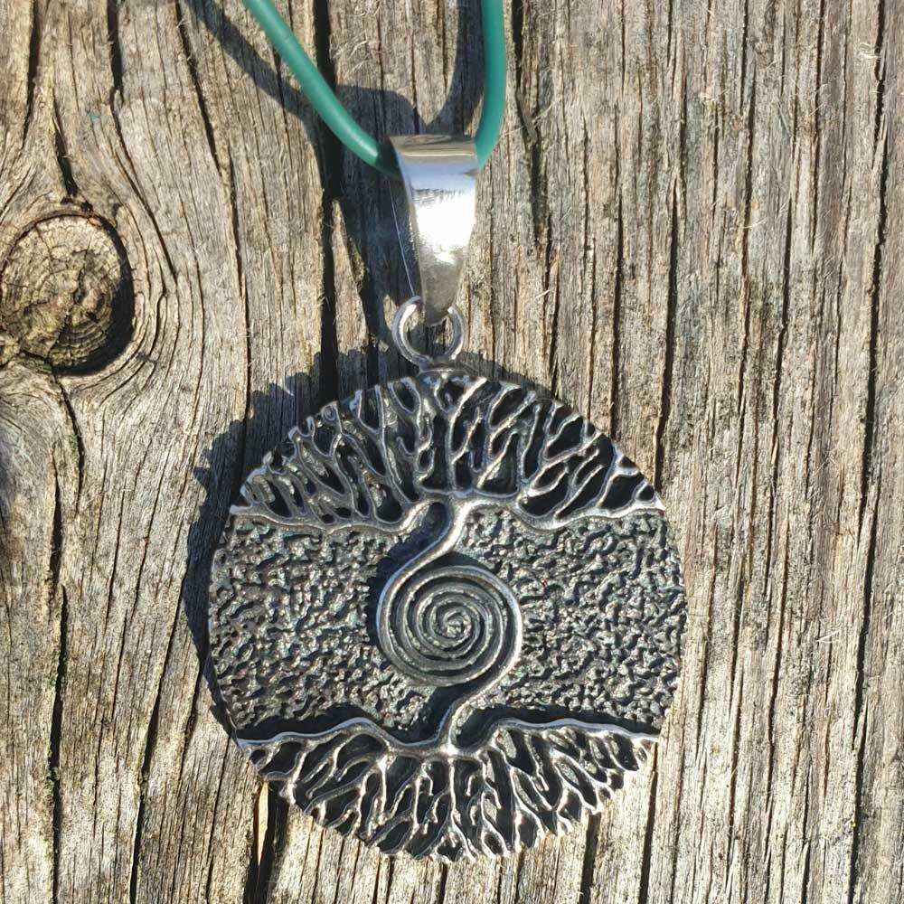 Keltischer Lebensbaum - Weltenesche Silber Anhänger 925 Baum