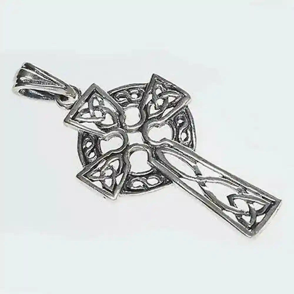 keltisches Kreuz Schmuck Anhänger 925er Silber - Kreuze - 19x42mm (inkl. Aufhängung)