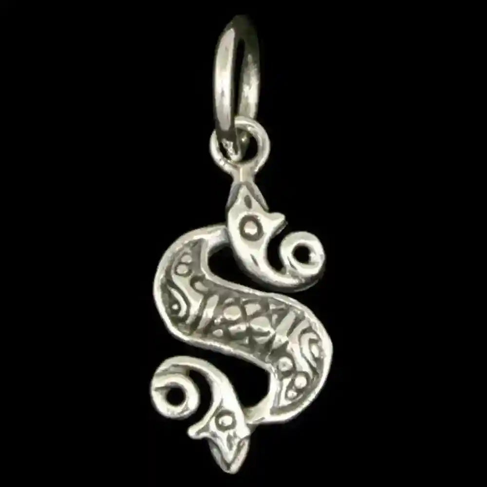 Keltisches Seepferd klein Schmuck Anhänger 925er Silber - Keltische Knoten - 19x8mm