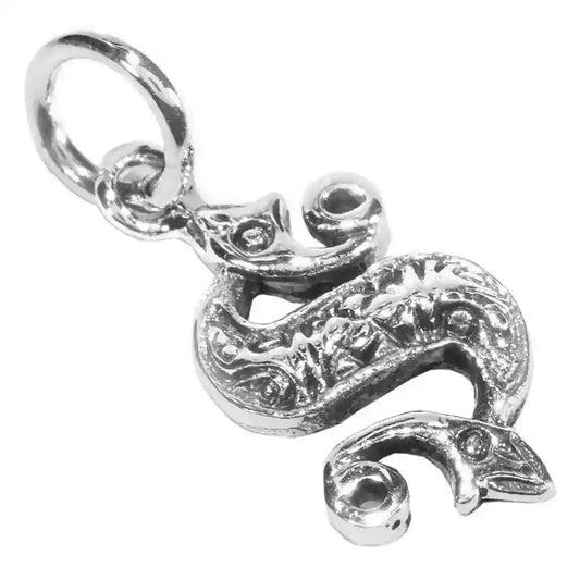 Keltisches Seepferd klein Schmuck Anhänger 925er Silber - Keltische Knoten - 19x8mm