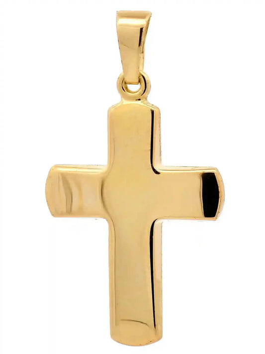 Kettenanhänger Gold Anhänger Kreuz massiv 585 - 14 Karat Gold