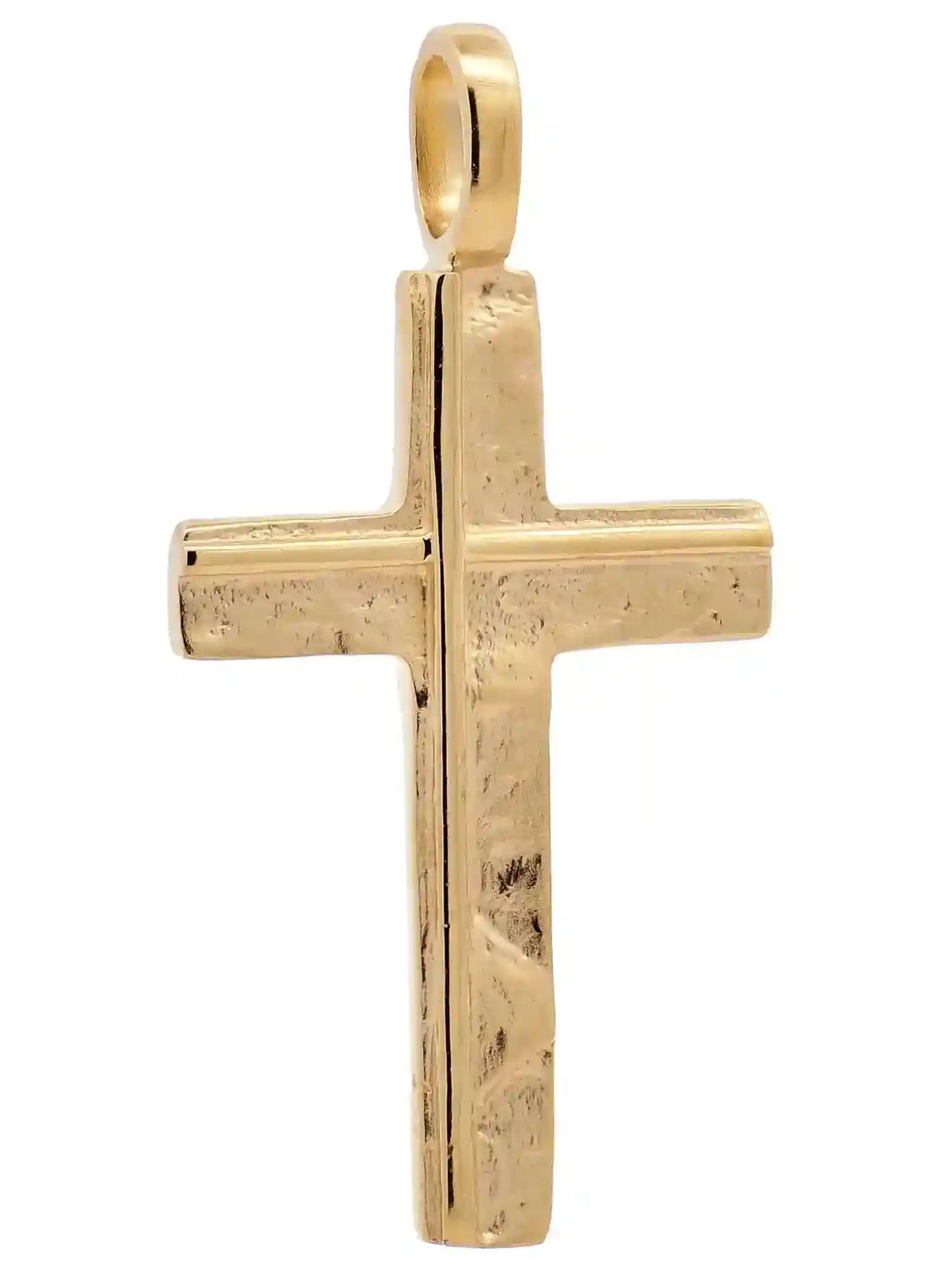 Kettenanhänger Gold Anhänger Kreuz massiv 585 - 14 Karat Gold