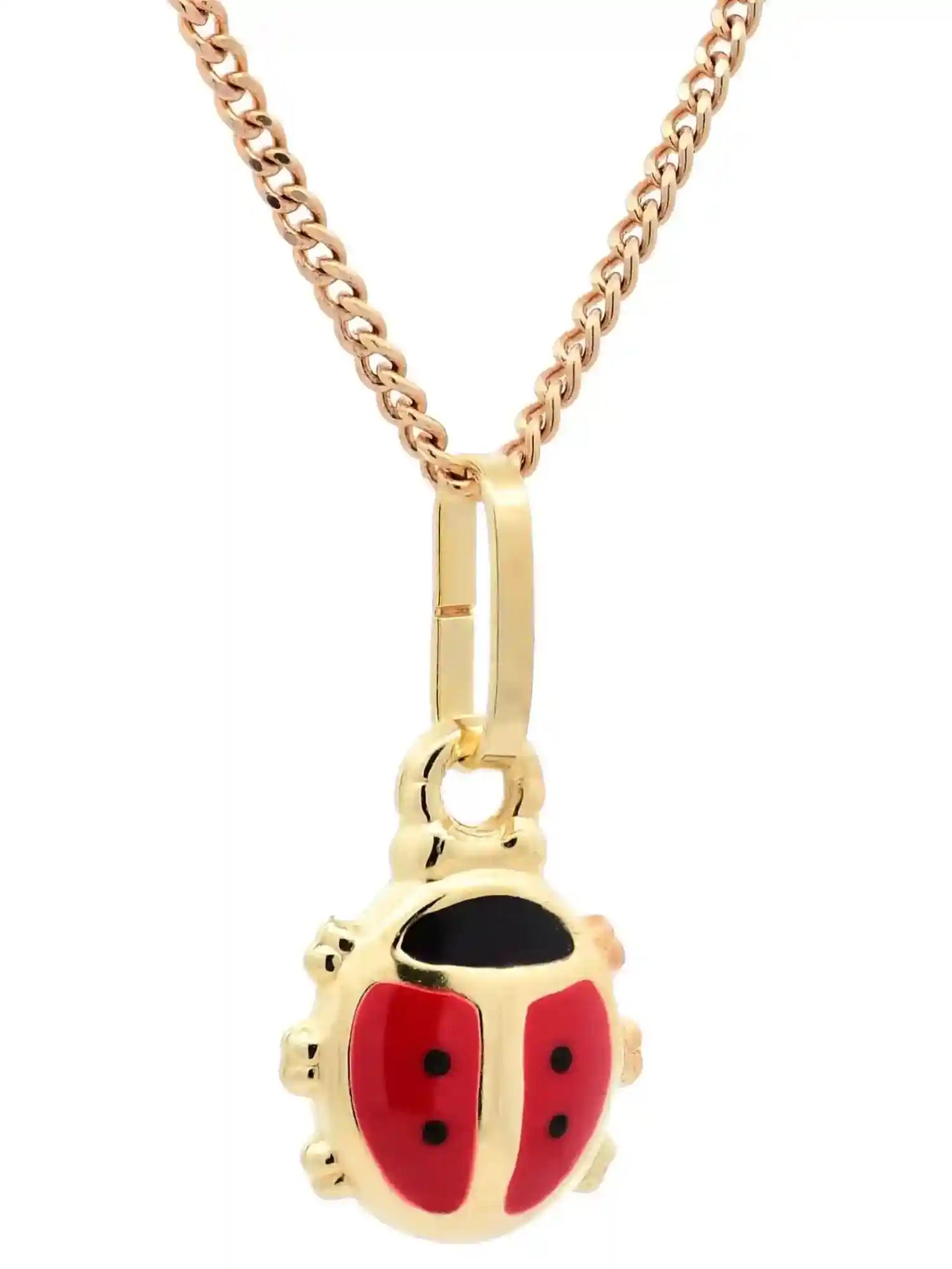 Kettenanhänger Gold Anhänger Marienkäfer massiv 333 - 8 Karat Gold