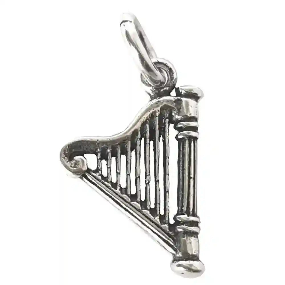 Kettenanhänger Harfe Musikintrument 925 Silberschmuck 2,5 cm