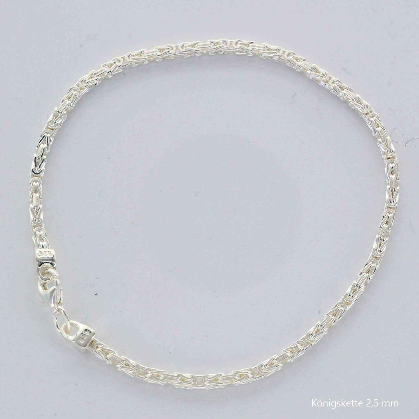 Königskette Halskette oder Armband Breite 2,5 mm - massiv 925 Sterlingsilber Auswahl